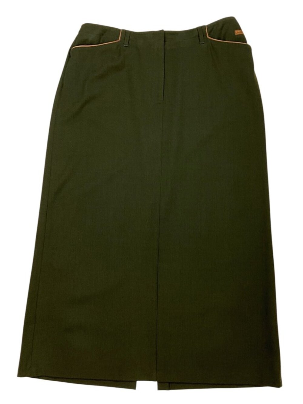 Lauren Ralph Lauren Wool Midi Skirt 16W Green Fall Fashion Modest
